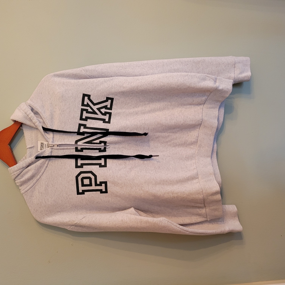 PINK Victoria's Secret Light Gray Hoodie